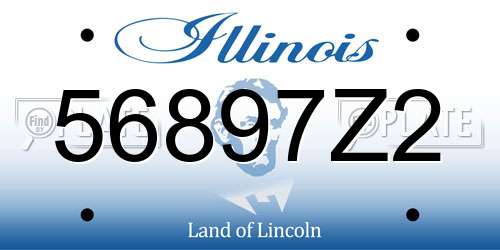 56897Z2 Illinois License Plate