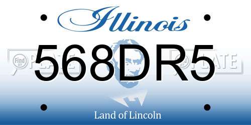568DR5 Illinois License Plate