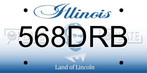 568DRB Illinois License Plate