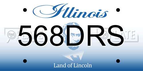 568DRS Illinois License Plate