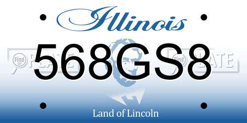 568GS8 Illinois License Plate