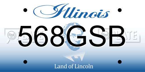 568GSB Illinois License Plate