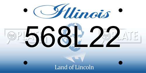 568L22 Illinois License Plate