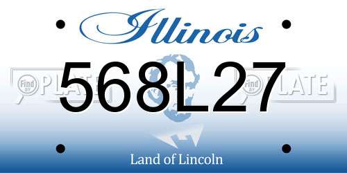 568L27 Illinois License Plate