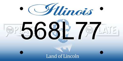 568L77 Illinois License Plate