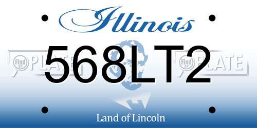 568LT2 Illinois License Plate