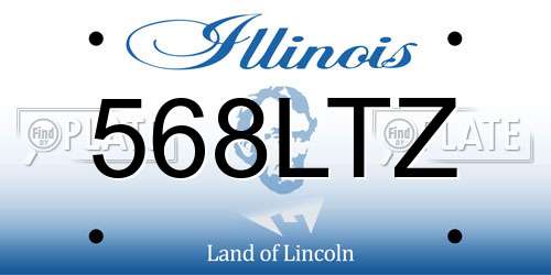 568LTZ Illinois License Plate