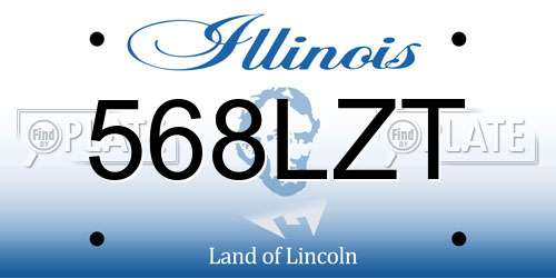 568LZT Illinois License Plate
