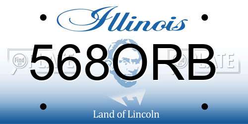 568ORB Illinois License Plate