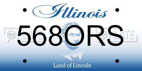568ORS Illinois License Plate