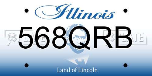 568QRB Illinois License Plate