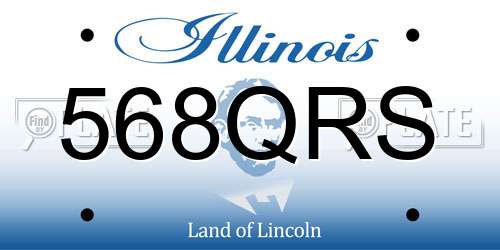 568QRS Illinois License Plate
