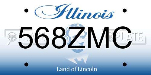 568ZMC Illinois License Plate