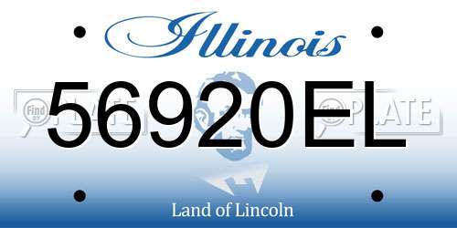 56920EL Illinois License Plate