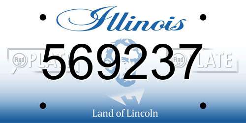 569237 Illinois License Plate