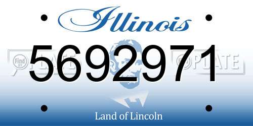 5692971 Illinois License Plate