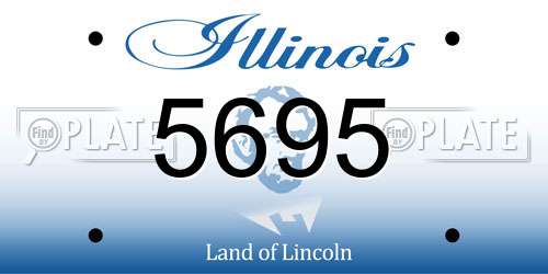 5695 Illinois License Plate