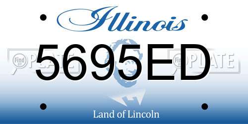 5695ED Illinois License Plate