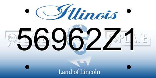 56962Z1 Illinois License Plate