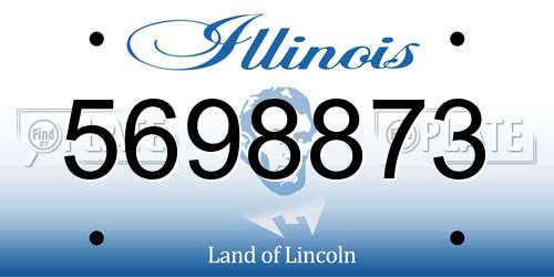 5698873 Illinois License Plate