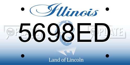 5698ED Illinois License Plate