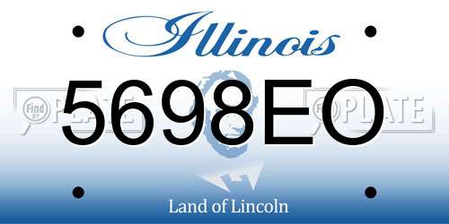 5698EO Illinois License Plate