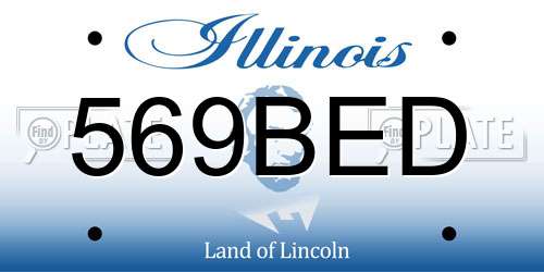 569BED Illinois License Plate
