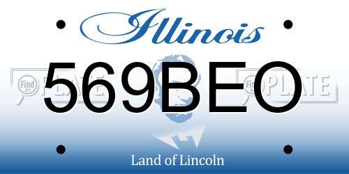 569BEO Illinois License Plate