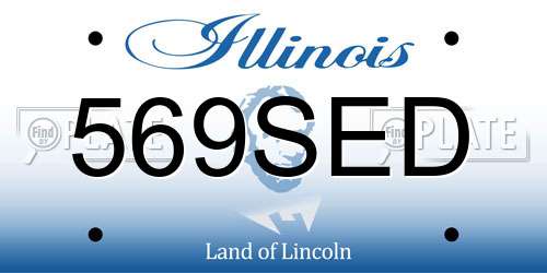 569SED Illinois License Plate