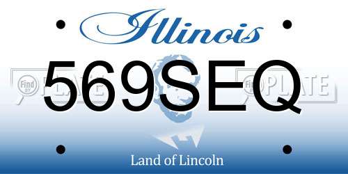 569SEQ Illinois License Plate
