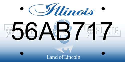 56AB717 Illinois License Plate