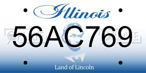 56AC769 Illinois License Plate