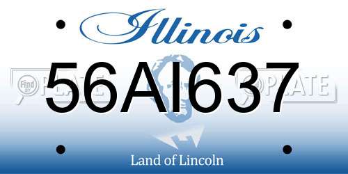 56AI637 Illinois License Plate