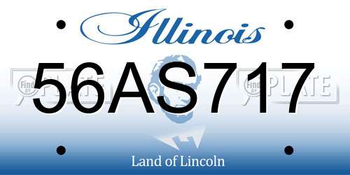 56AS717 Illinois License Plate
