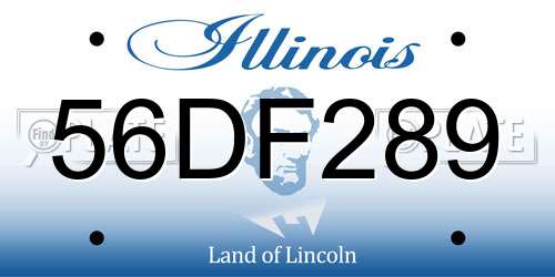 56DF289 Illinois License Plate