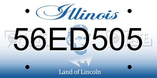 56ED505 Illinois License Plate