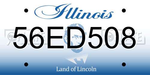 56ED508 Illinois License Plate
