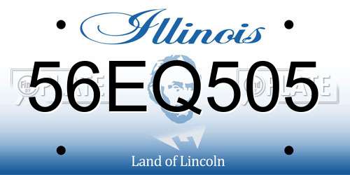 56EQ505 Illinois License Plate