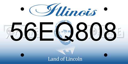 56EQ808 Illinois License Plate