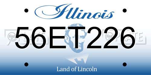 56ET226 Illinois License Plate