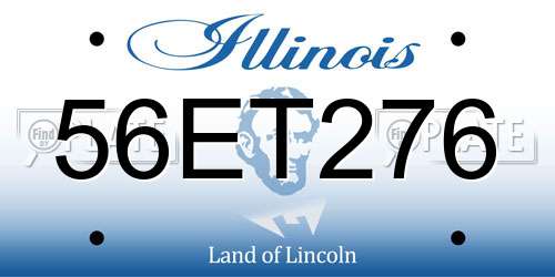56ET276 Illinois License Plate