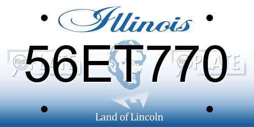 56ET770 Illinois License Plate