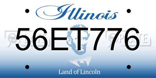 56ET776 Illinois License Plate