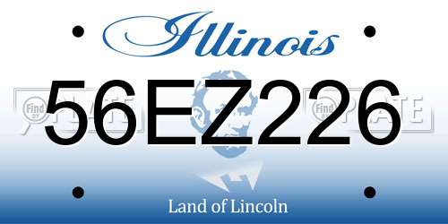 56EZ226 Illinois License Plate