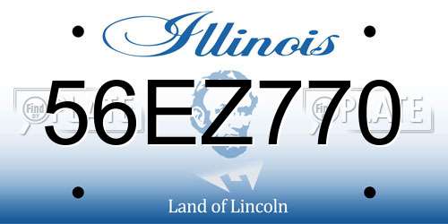 56EZ770 Illinois License Plate