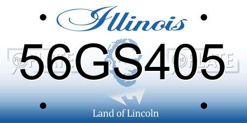 56GS405 Illinois License Plate