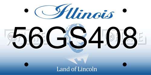 56GS408 Illinois License Plate