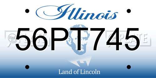 56PT745 Illinois License Plate