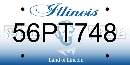 56PT748 Illinois License Plate