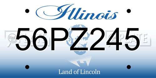 56PZ245 Illinois License Plate